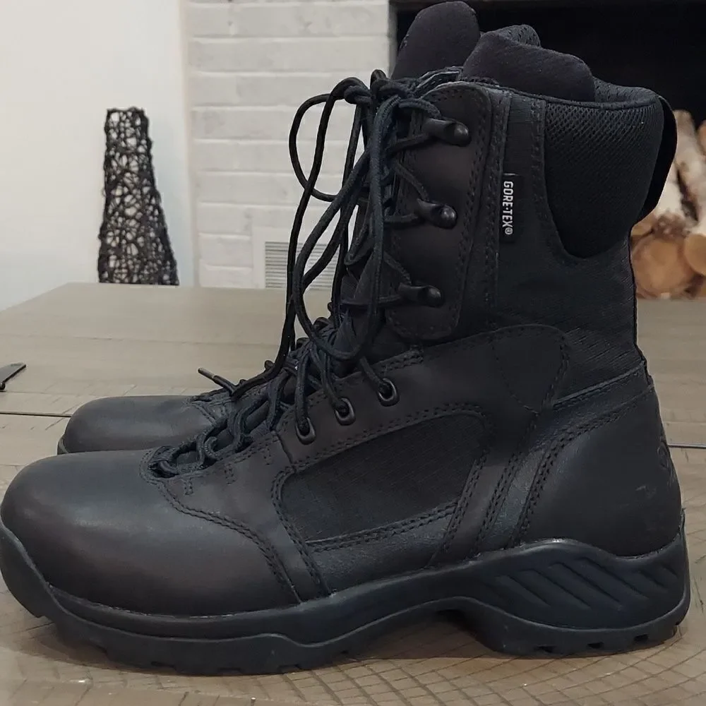 Danner Kinetic Side Zip 8” Black Leather Gore-Tex Combat Boots Sz 10
